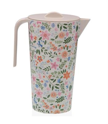 CARAFFA CON DECORO FIORI H.21,8X18,7X12,2 CM