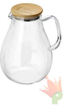 CARAFFA IN VETRO CON COPERCHIO IN BAMBOO 1.7L