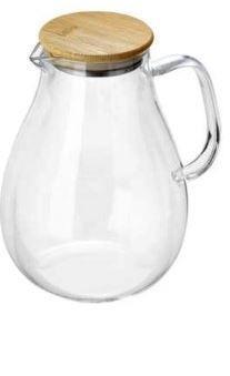 CARAFFA IN VETRO CON COPERCHIO IN BAMBOO 1.7L
