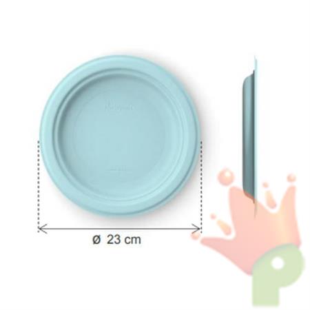 PIATTI 23CM BIO AZZURRO NATURANDA 12PZ