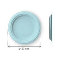 PIATTI 23CM BIO AZZURRO NATURANDA 12PZ