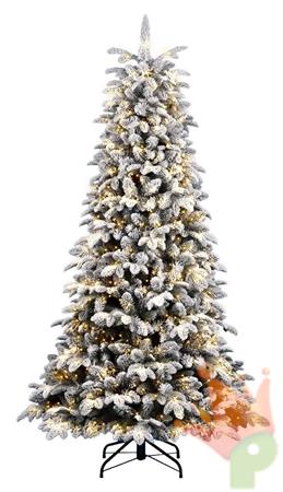 ALBERO DI NATALE INNEVATO 240 CM PARCO LUMINOSO 4700 LED CALDO
