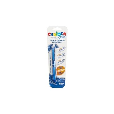 PENNA A SCATTO BLU CANCELLABILE CARIOCA 0,7MM
