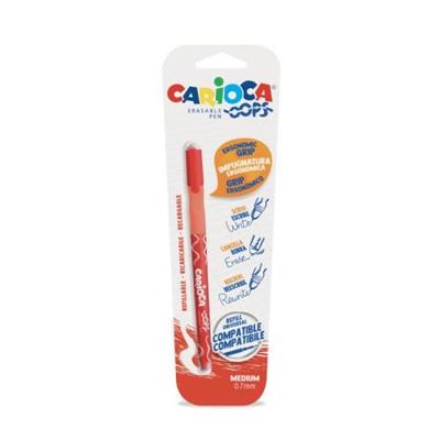 PENNA A SCATTO ROSSA CANCELLABILE CARIOCA 0,7MM