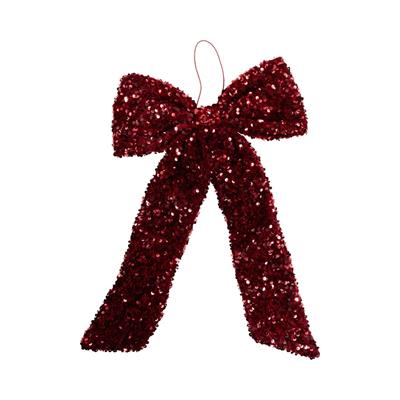 FIOCCO CON PAILETTES ROSSO 40CM
