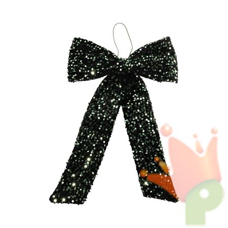 FIOCCO CON PAILETTES VERDE 40CM