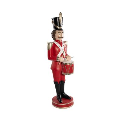 SOLDATINO SCHIACCIANOCI CON TAMBURELLO ROSSO 96CM