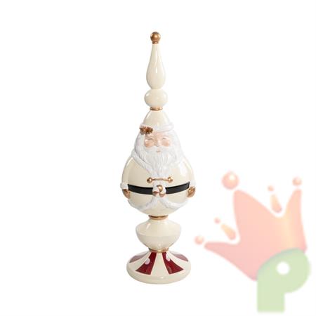 PUNTALE PER ALBERO BABBO NATALE AVORIO 50CM