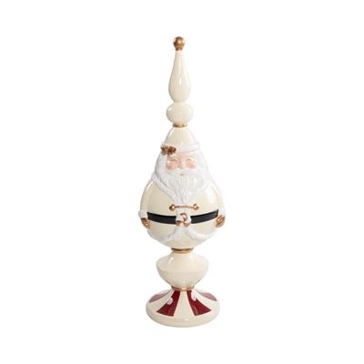 PUNTALE PER ALBERO BABBO NATALE AVORIO 50CM