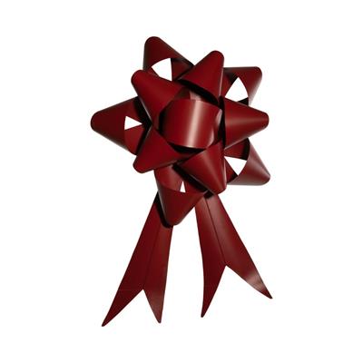 FIOCCO DECORATIVO IN METALLO ROSSO 58X21X86CM