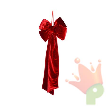 FIOCCO IN VELLUTO ROSSO 90CM