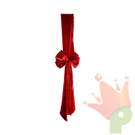 FIOCCHI DECORO PER PORTA IN VELLUTO ROSSO 220CM 2PZ
