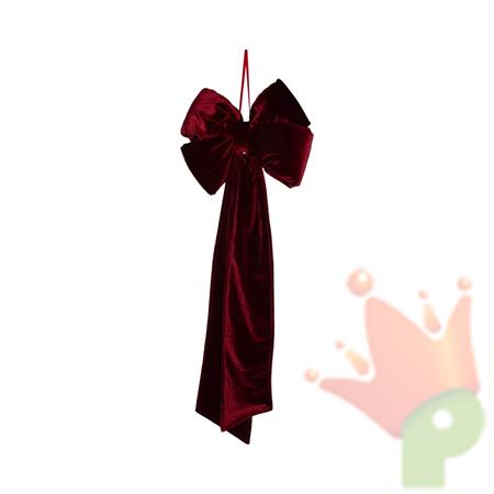 FIOCCO IN VELLUTO BORDEAUX 75CM