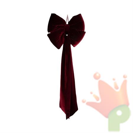 FIOCCO IN VELLUTO BORDEAUX 120CM