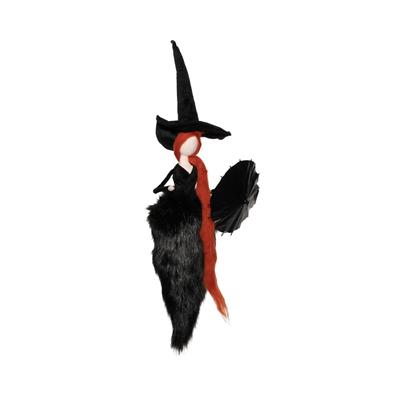 BEFANA CON OMBRELLO NERO/ARANCIO 75CM