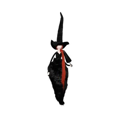 BEFANA CON OMBRELLO NERO/ARANCIO 120CM
