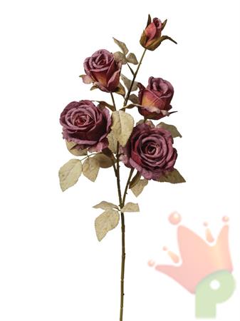 RAMO CON ROSE BORDEAUX 75CM