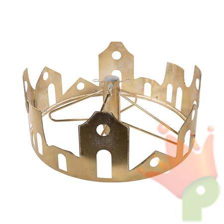BASE PER ALBERO IN METALLO CASETTE ORO CON LED 100CM
