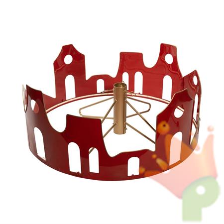 BASE PER ALBERO IN METALLO CASETTE ROSSO CON LED 80CM