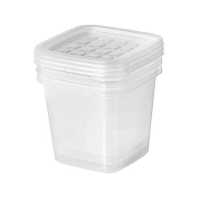 CONTENITORI FREEZY QUADRATO TRASPARENTE 1L SET DA 3