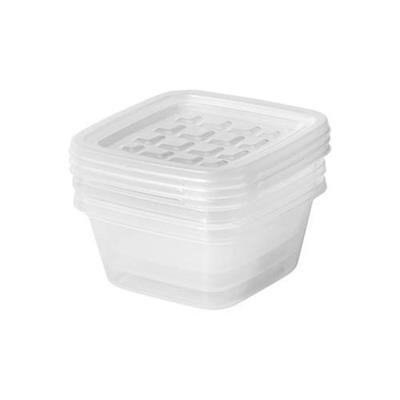 CONTENITORI FREEZY QUADRATO TRASPARENTE 0.5L SET DA 3