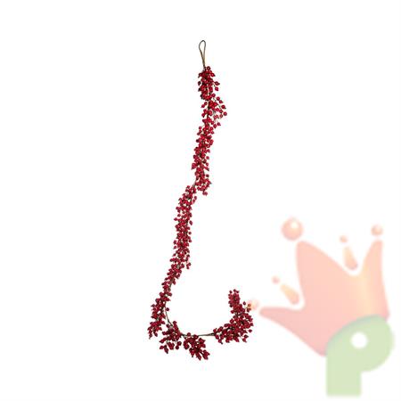 GHIRLANDA DI BACCHE ROSSE 180CM