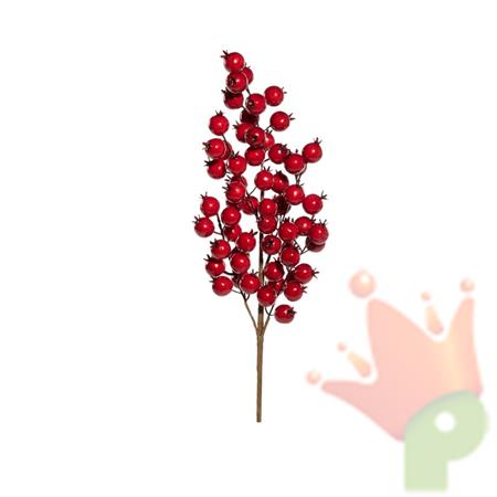 RAMETTO CON PICCOLE BACCHE ROSSE 66CM