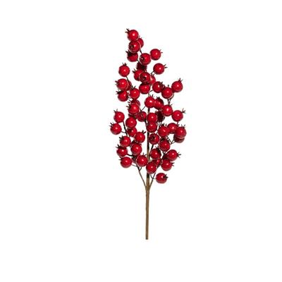 RAMETTO CON PICCOLE BACCHE ROSSE 66CM