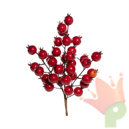 RAMETTO CON PICCOLE BACCHE ROSSE 30CM
