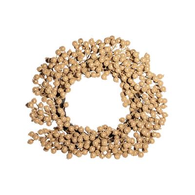 GHIRLANDA FUORIPORTA CON BACCHE ORO 66CM