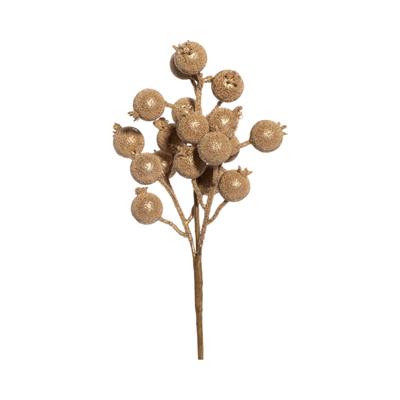 RAMETTO CON BACCHE ORO 30CM