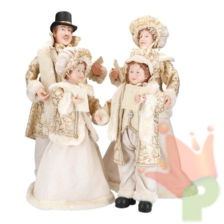 SET CORO NATALIZIO 4 PZ AVORIO ORO 68CM