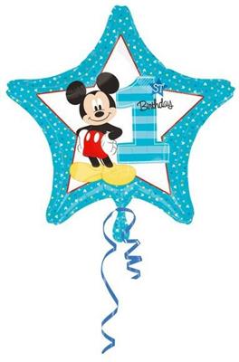 PALLONCINO MYLAR 18INCH TOPOLINO 1° COMPLEANNO