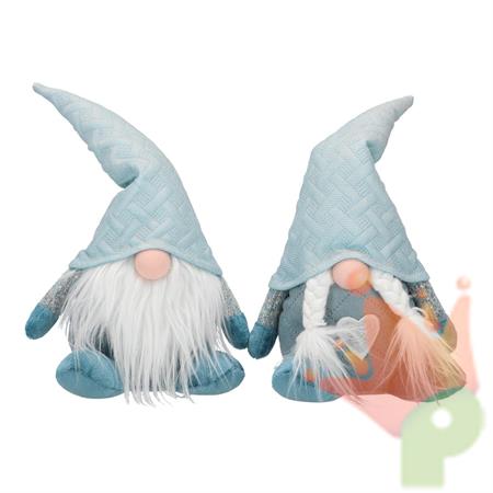 GNOMO CON CAPPELLO AZZURRO 17X14X32 CM ASSORTITO