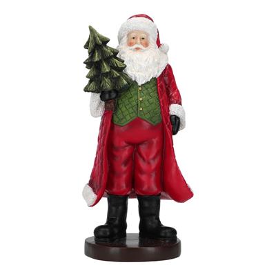 BABBO NATALE IN POLIRESINA CON ALBERO 16X15X34,5 CM