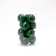 PALLINE DI NATALE VERDE FORESTA 10CM 12PZ