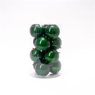 PALLINE DI NATALE VERDE FORESTA 10CM 12PZ