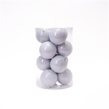 PALLINE DI NATALE BIANCO 8CM 16PZ
