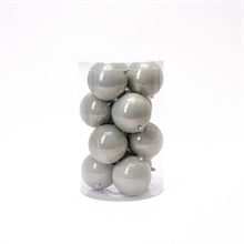 PALLINE DI NATALE GRIGIO 8CM 16PZ