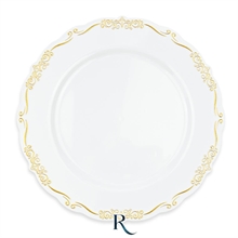 PIATTI ELEGANT WHITE GOLD RIUTILIZZABILI 26CM 6PZ