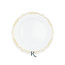 PIATTI ELEGANT WHITE GOLD RIUTILIZZABILI 18CM 6PZ