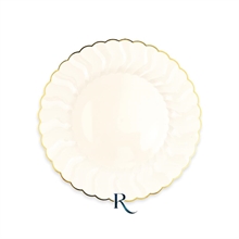 PIATTI SHELL IVORY GOLD RIUTILIZZABILI 19CM 6PZ
