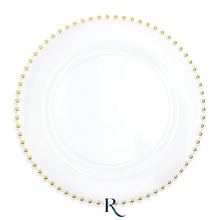 PIATTI GOLDEN DROPS CRYSTAL RIUTILIZZABILI 25CM 6PZ