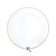 PIATTI GOLDEN DROPS CRYSTAL RIUTILIZZABILI 23CM 6PZ