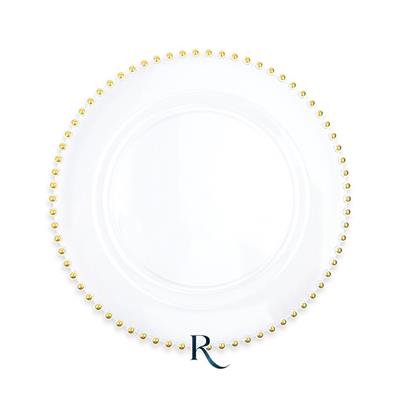 PIATTI GOLDEN DROPS CRYSTAL RIUTILIZZABILI 23CM 6PZ