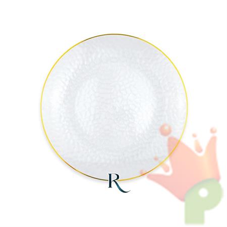 PIATTI TEXTURE CRYSTAL GOLD RIUTILIZZABILI 18CM 6PZ