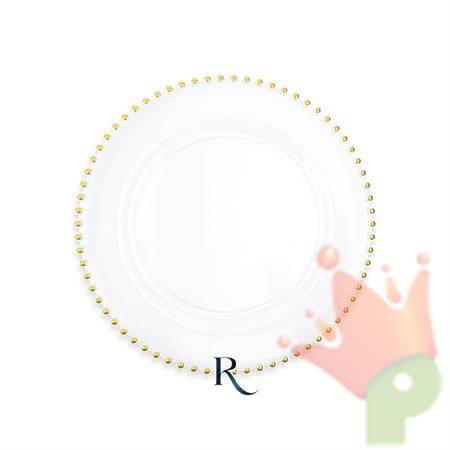 PIATTI GOLDEN DROPS CRYSTAL RIUTILIZZABILI 19CM 6PZ