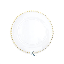 PIATTI GOLDEN DROPS CRYSTAL RIUTILIZZABILI 19CM 6PZ
