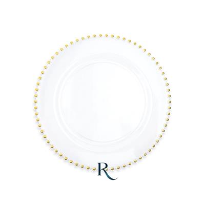 PIATTI GOLDEN DROPS CRYSTAL RIUTILIZZABILI 19CM 6PZ