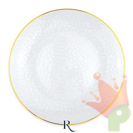 PIATTI TEXTURE CRYSTAL GOLD RIUTILIZZABILI 25CM 6PZ